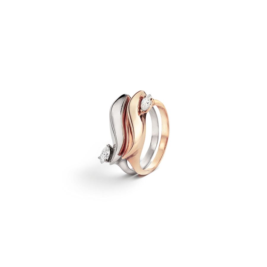 Anello 'Flame' in oro rosa con diamante FLAME | AN1AU9R CT 0,15 MQ